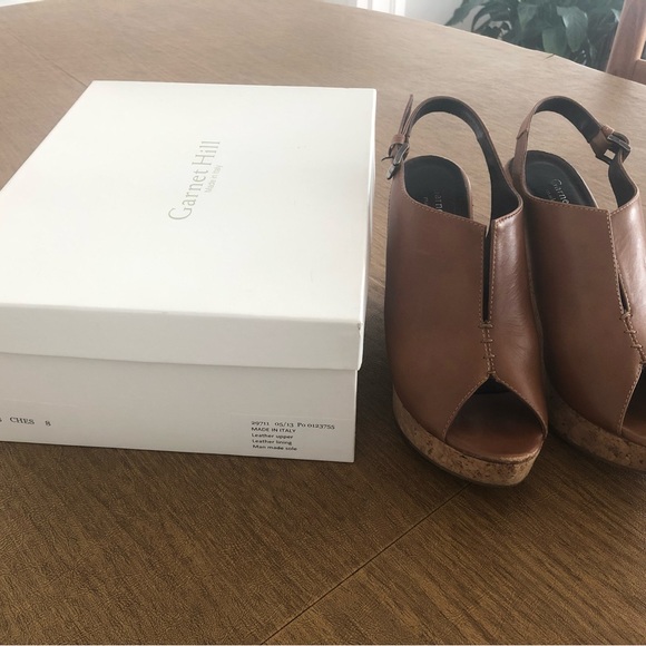 Garnet Hill Leather Wedge in size 8 - Picture 5 of 5